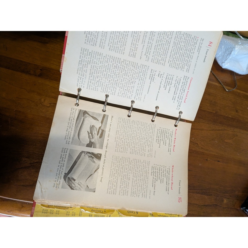Vintage Better Homes and Gardens New Cook Book Red Gingham Ring Bound 1965 Ed - Picture 7 of 9